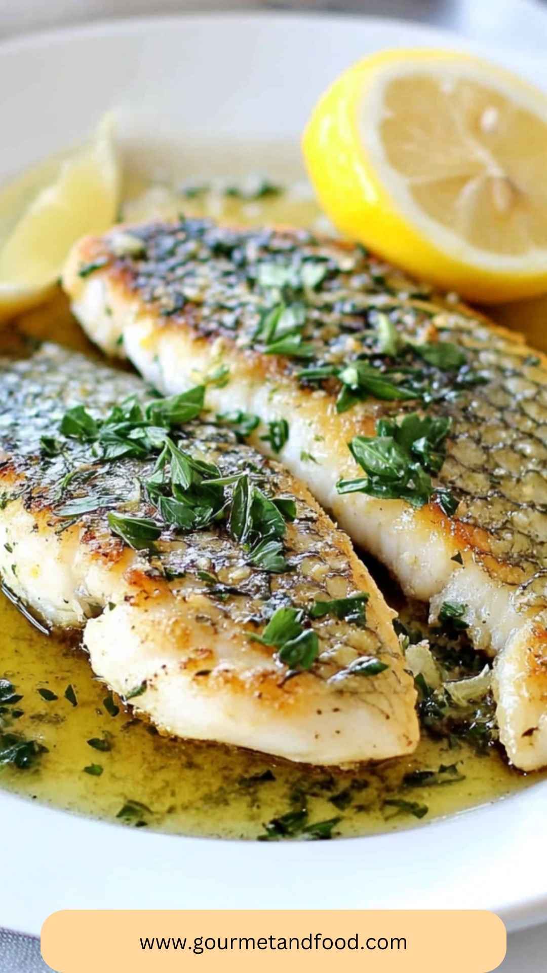 Best Pan Fried Sea Bass With Lemon Garlic Herb Sauce