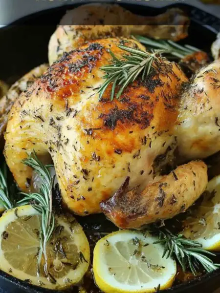 Lemon Garlic Rosemary Roasted Chicken