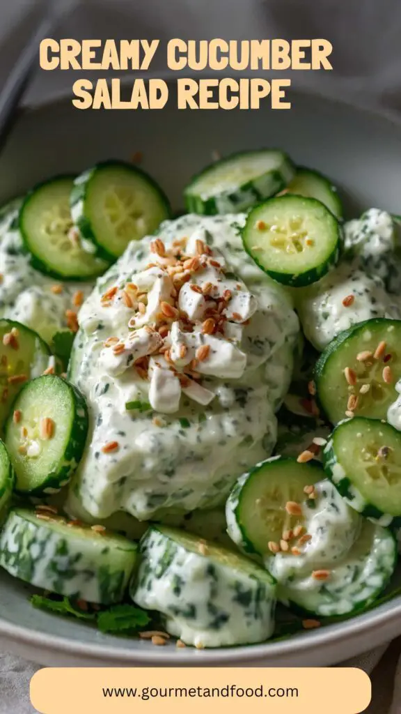 Creamy Cucumber Salad Recipe
