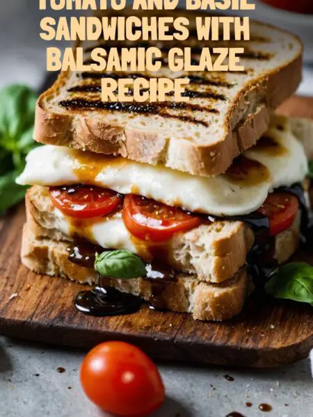 How To Make Fresh Mozzarella Tomato And Basil Sandwiches With Balsamic Glaze Recipe - Gourmet And Food