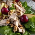 Chicken salad with apples and walnuts