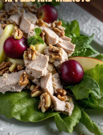 Chicken salad with apples and walnuts