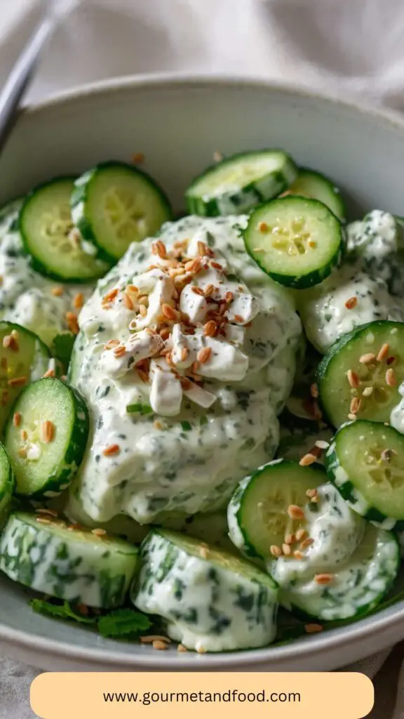 How to make Creamy Cucumber Salad Recipe 