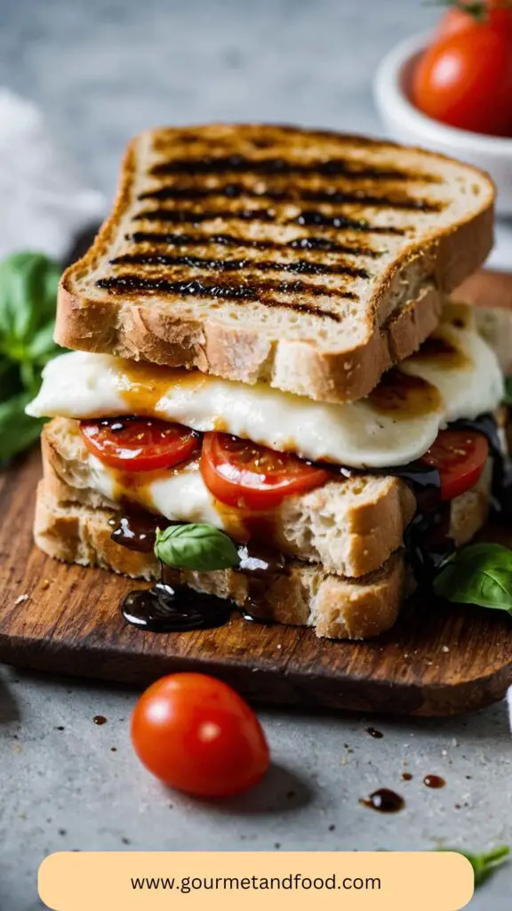 Fresh Mozzarella Tomato And Basil Sandwiches With Balsamic Glaze Recipe