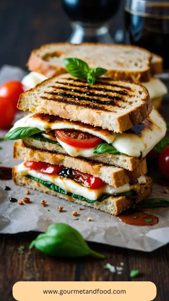 How To Make Fresh Mozzarella Tomato And Basil Sandwiches With Balsamic Glaze