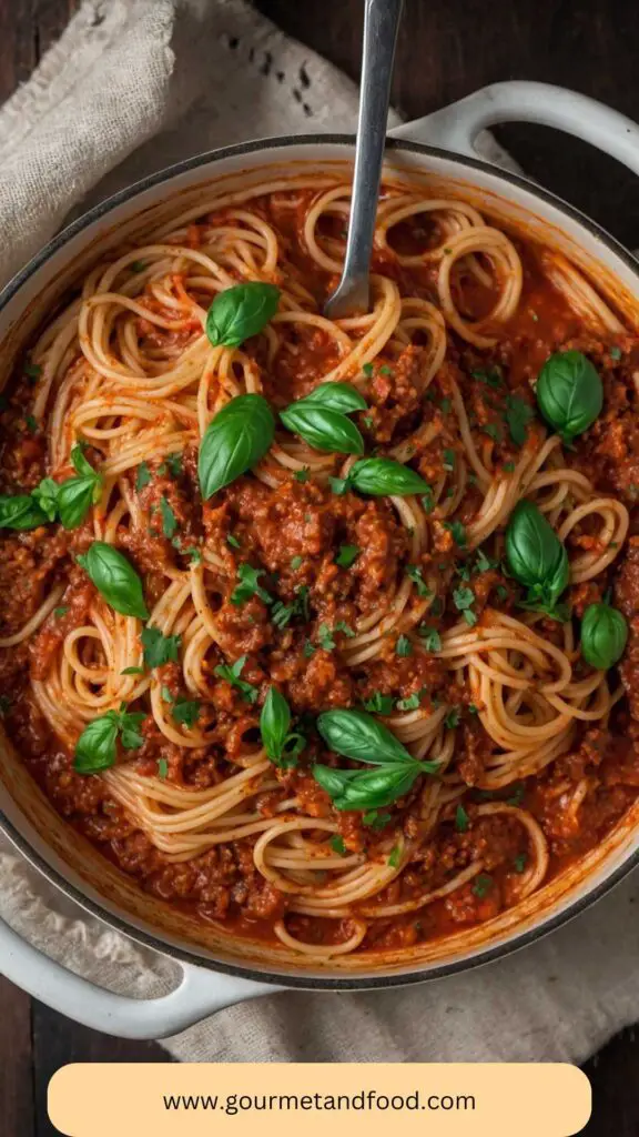 How to make One Pot Spaghetti with Meat Sauce 