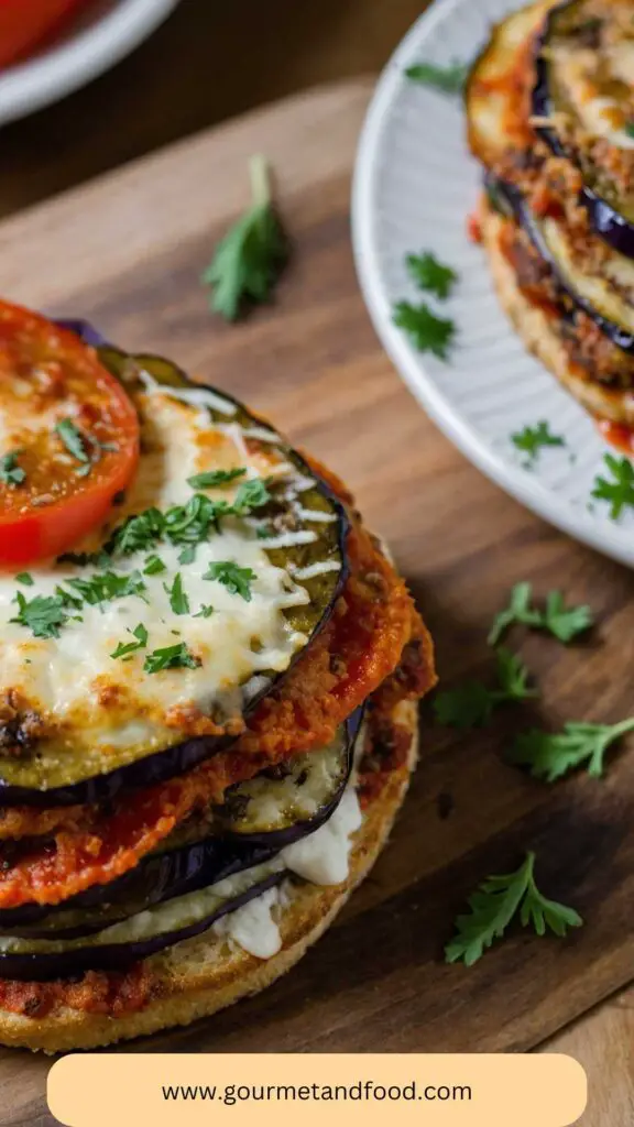 How to make Lightened Up Eggplant Parmesan Stacks Recipe