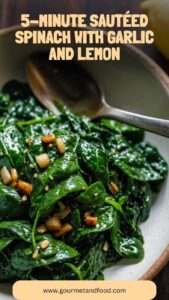 5-Minute Sautéed Spinach with Garlic and Lemon – Gourmet And Food