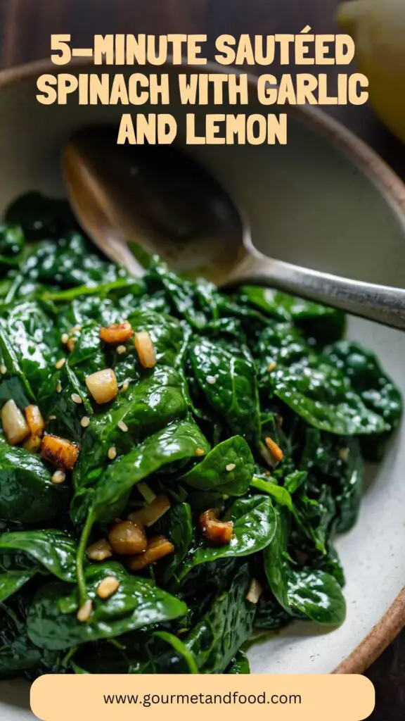 5-Minute Sautéed Spinach with Garlic and Lemon