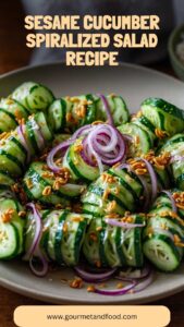 Sesame Cucumber Spiralized Salad Recipe – Gourmet And Food