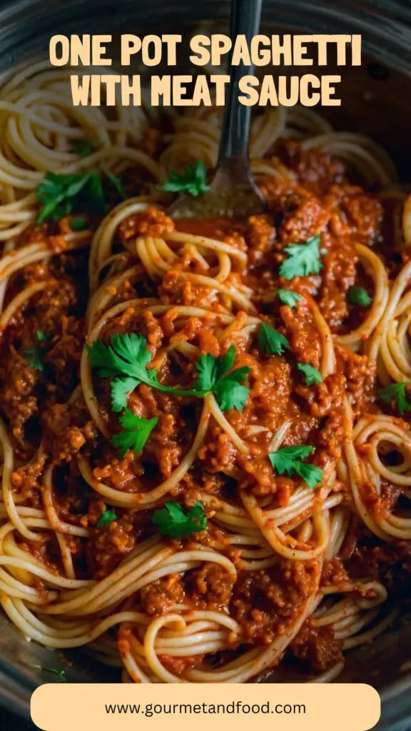 One Pot Spaghetti with Meat Sauce