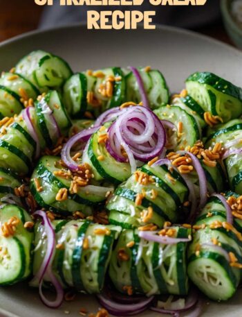 Sesame Cucumber Spiralized Salad Recipe