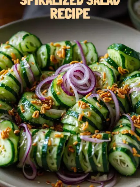 Sesame Cucumber Spiralized Salad Recipe