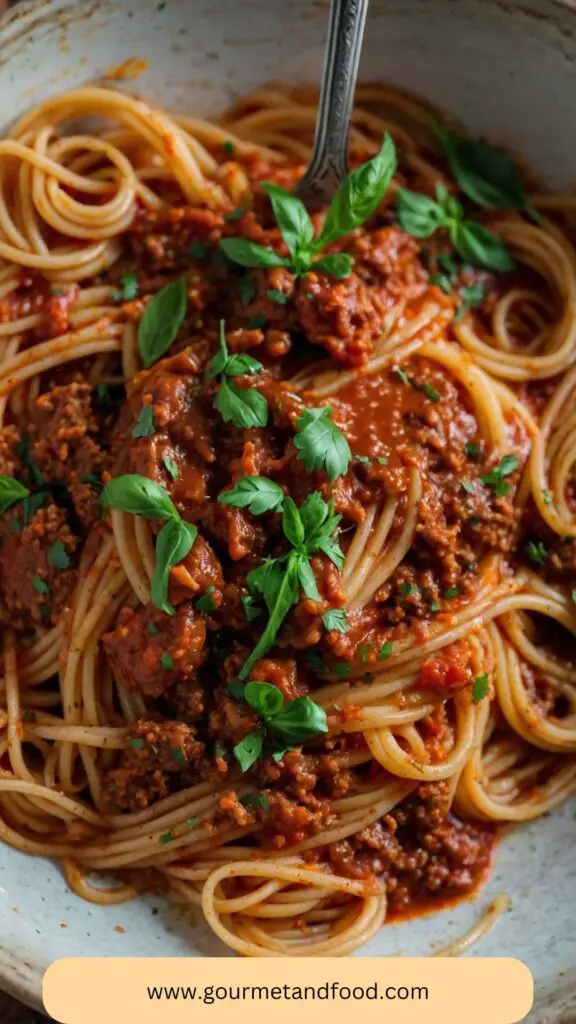 One Pot Spaghetti with Meat Sauce Recipe