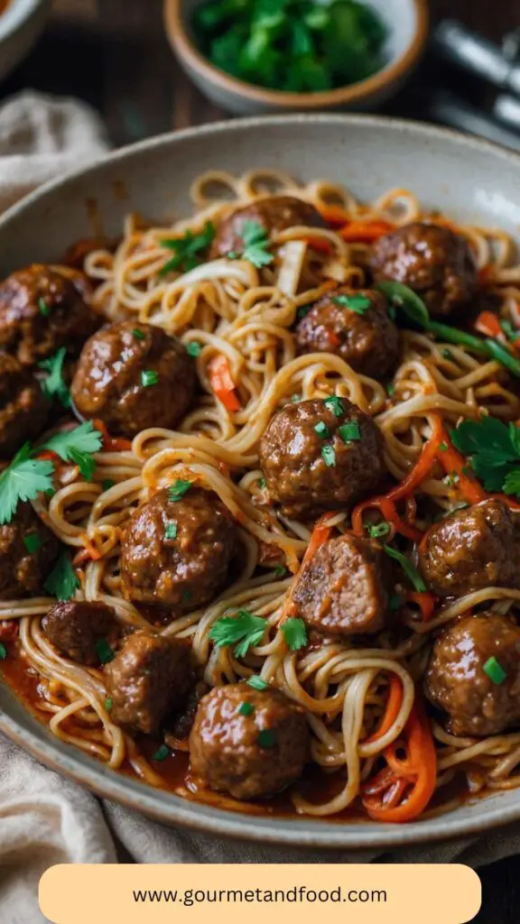 Lo Mein Meatballs