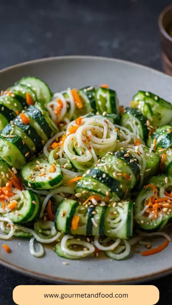 Sesame Cucumber Spiralized Salad
