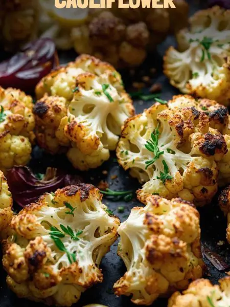 Greek Roasted Cauliflower