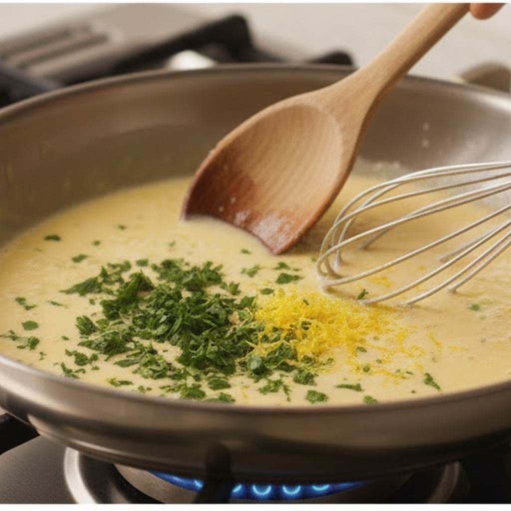 Step 6: Incorporate the Zest and Parsley