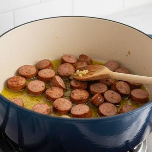 Step 1: Sauté the Sausage Step 1: Sauté the Sausage